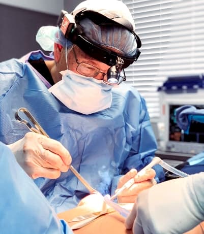 Dr. Wayne Yamahata in the operating room